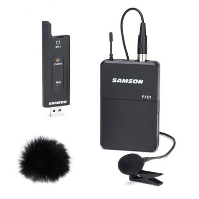 Samson XPD2USB Wireless Lavalier Mikro mit Windschutz