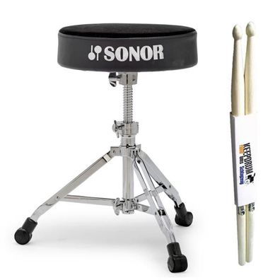 Sonor Schlagzeug Hocker DT 4000 mit Schlagzeugstöcken