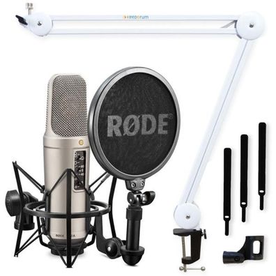 Rode NT2-A Mikrofon Set mit Mikrofonarm Weiss