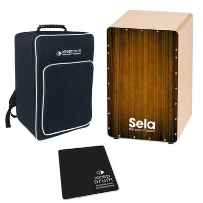 Sela SE051 Varios Brown Cajon mit Tasche mit Sitzpad