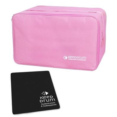 keepdrum CB-01PK Cajon-Tasche Pink mit Sitz-Pad