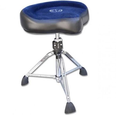 Roc-n-Soc Schlagzeughocker Sattelsitz Blau mit Unterteil