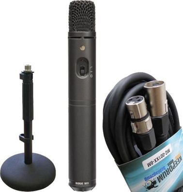 Rode M3 Mikrofon mit Mikrofonkabel mit DS1 Tischstativ