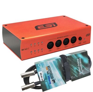 ESI M4U eX USB 3.0 MIDI-Interface mit MIDI-Kabel