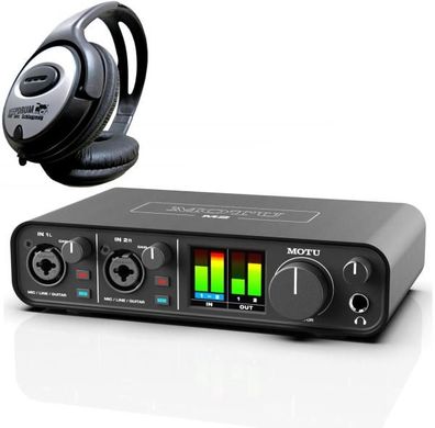MOTU M2 USB 2-Kanal Audio-Interface mit Kopfhörer