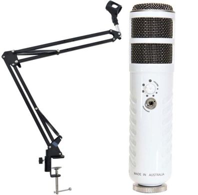 Rode Podcaster MKII USB Mikrofon mit Gelenkarm-Stativ