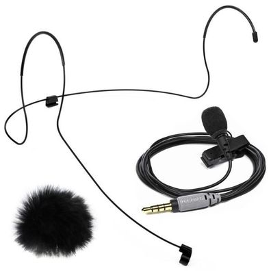 Rode SmartLav+ Mikrofon mit Kopfbügel L mit Windschutz