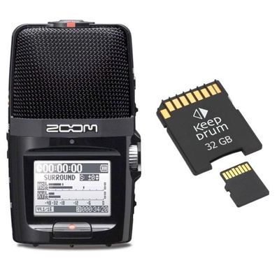 Zoom H2n Audio-Recorder mit Speicherkarte 32 GB