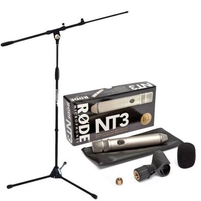 Rode NT3 Kondensatormikrofon mit Mikrofonstativ