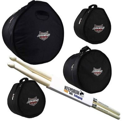 Ahead Armor ARSET-2 Drum Case Set mit Schlagzeugstöcken
