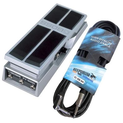 Boss FV-500H Volume-Pedal mit Gitarrenkabel GC08