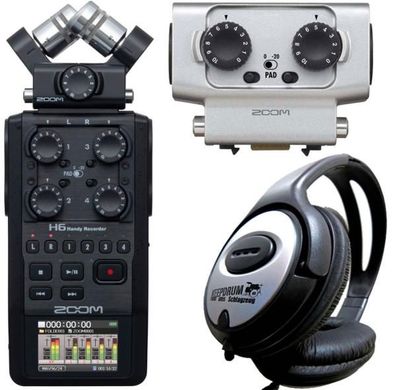 Zoom H6 Recorder mit EXH6 und Kopfhörer