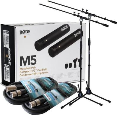 Rode M5 MP Stereo Mikrofone mit 2x Stativ und 2x Kabel
