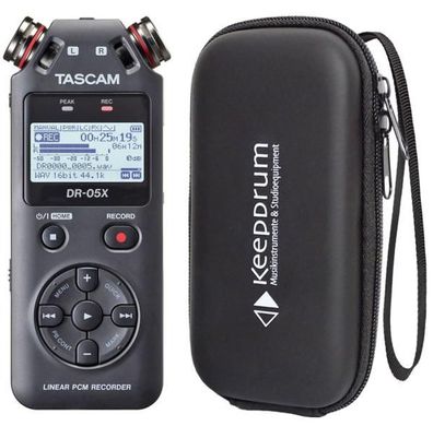 Tascam DR-05X Audio-Recorder mit Tasche Soft-Case