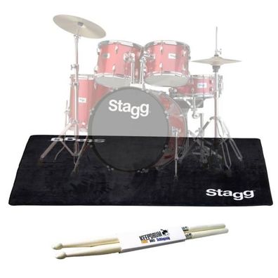 Stagg SCADRU2016 Drum-Teppich 200x160 mit Sticks