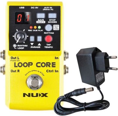 NUX Loop Core Effektgerät Looper Pedal mit Netzteil