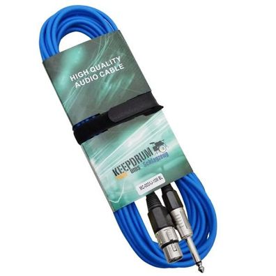 keepdrum MC003XJ 10m Mikrofonkabel Blau Klinke-XLR