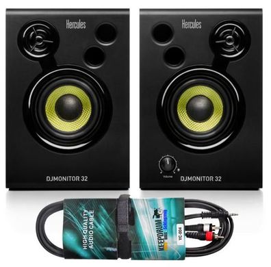 Hercules DJ Monitor 32 Boxen mit Audiokabel