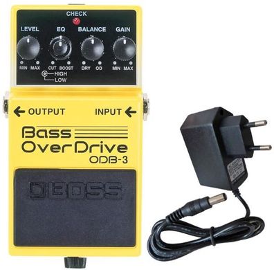 Boss ODB-3 Bass Overdrive Pedal mit Netzteil