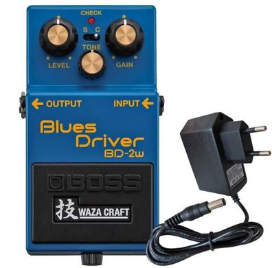 Boss BD-2W Blues Driver Waza Craft mit Netzteil