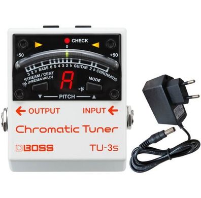 Boss TU-3S chromatisches Stimmgerät mit Netzteil