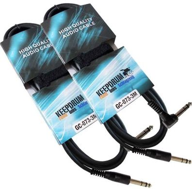 keepdrum GC-073 3m Stereo-Audiokabel 2 Stück