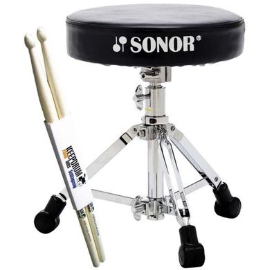 Sonor Schlagzeug Hocker DT XS 2000 mit Schlagzeugstöcken