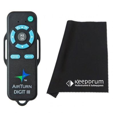 Airturn Digit III Bluetooth Remote Control mit Tuch
