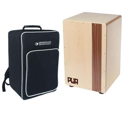 PUR Cajon Compact QS Nuss mit Tasche