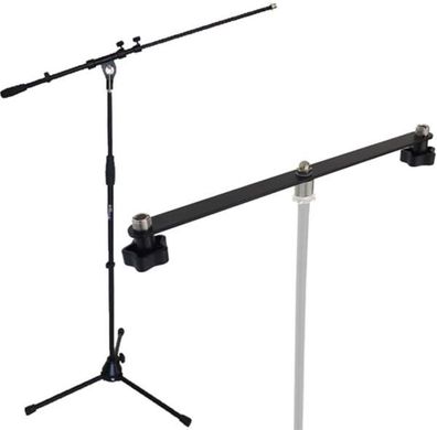 keepdrum STB01 Stereo-Schiene T-Bar mit Mikrofonständer