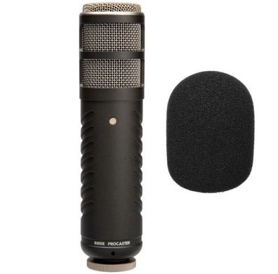 Rode Procaster Sprecher-Mikrofon mit WS2 Windschutz