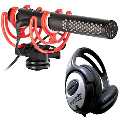Rode Videomic NTG Kamera-Mikrofon mit Kopfhörer