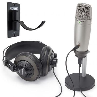 Samson C01U Pro Podcast Set mit Kopfhörerhalter