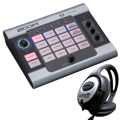 Zoom V3 Vocal Processor Effektgerät mit Kopfhörer