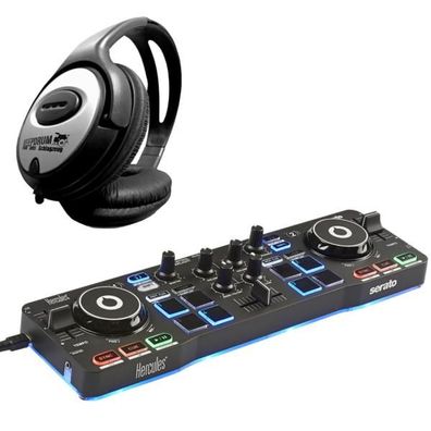 Hercules DJ Control Starlight mit Kopfhörer