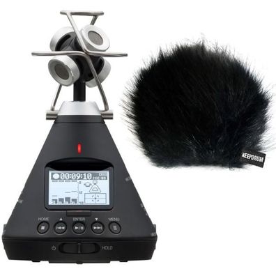 Zoom H3-VR 360° Audio-Recorder mit Fell-Windschutz