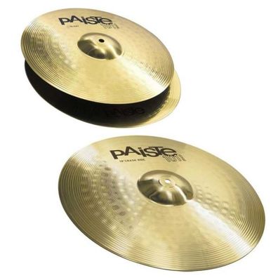 Paiste 101 Brass Cymbal Set 13 HiHat 18 Crash Ride