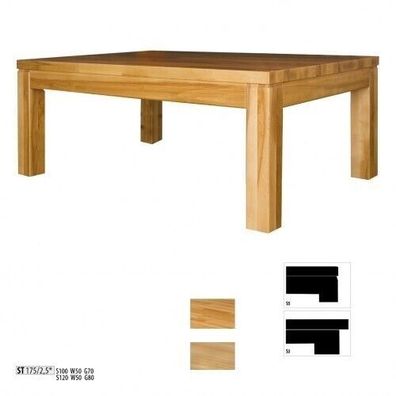 Massive Möbel Beistell Tisch Couchtisch Echtes Holz Eiche 100x70cm Neu Tische