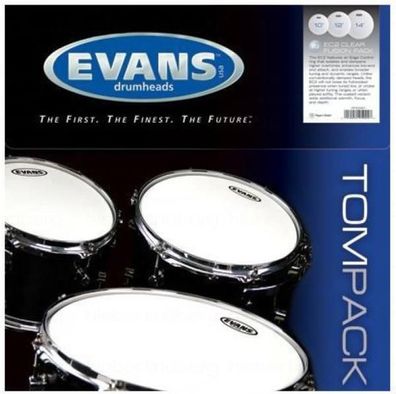 Evans ETP-G1CLR-S Genera G1 Clear Standard Tom Pack Fell Set