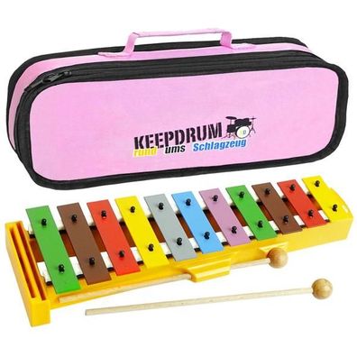 Sonor GS Xylophon Glockenspiel für Kinder mit Tasche Pink
