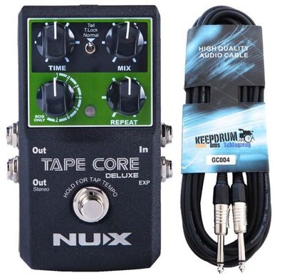 NUX Tape Core Deluxe Delay Pedal mit Kabel 6m