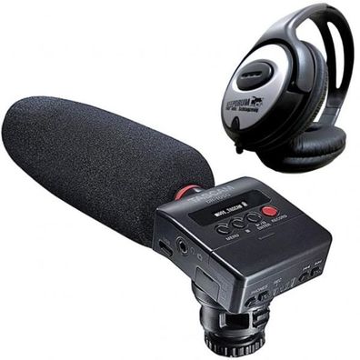Tascam DR-10SG Richtmikrofon mit Kopfhörer