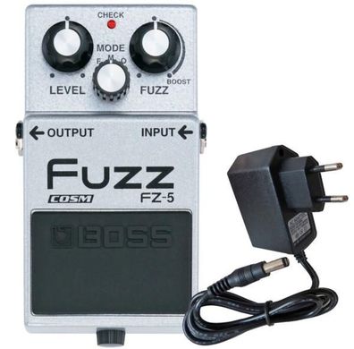 Boss FZ-5 Fuzz-Pedal Effektgerät mit Netzteil