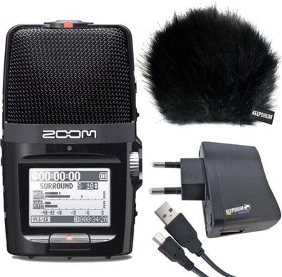 Zoom H2n Recorder mit keepdrum Zubehör Set