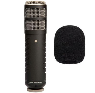 Rode Procaster -Mikrofon mit WS02 Windschutz