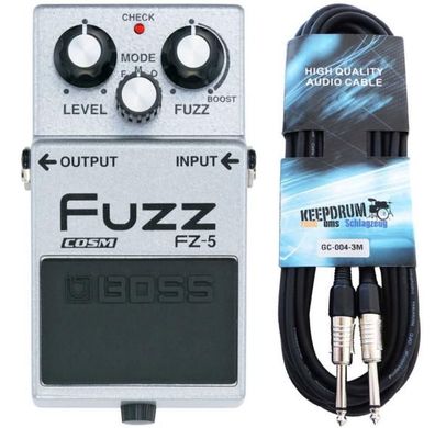 Boss FZ-5 Fuzz-Pedal Effektgerät mit Klinkenkabel