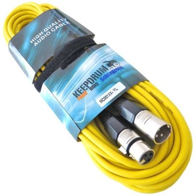 keepdrum MC-001XXYW 10m Mikrofonkabel XLR Gelb