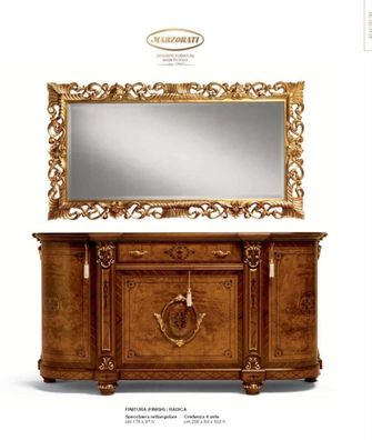 Wandspiegel Spiegel Luxus Holz Gold Barock Schlafzimmer Design Stil Marzorati