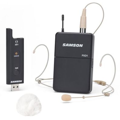 Samson XPD2 Headset System mit Windschutz Weiss