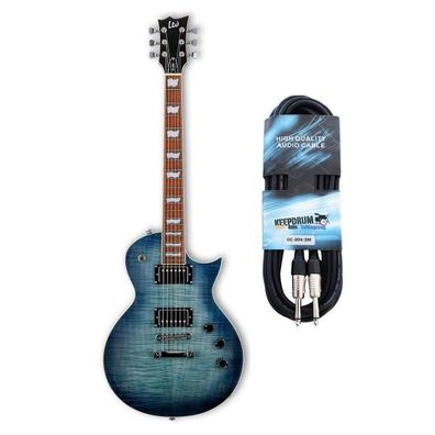 ESP LTD EC-256FM CB E-Gitarre Cobalt Blue mit Kabel